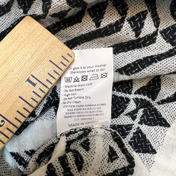 Devotion Twins Ella Embroidered Dress Size S Black and off-white Graphic Print - Picture 10 of 14